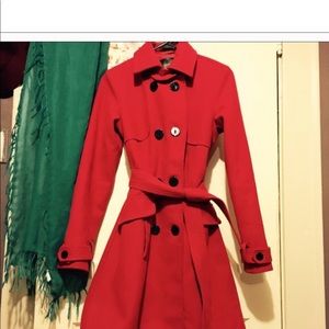 Red trench coat